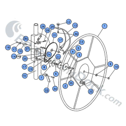 SS36108A Winch Parts Diagram ShoreStation A188 - Winch Cover