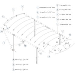 LSP Canopy Frame Parts Diagram LSP Canopy Small Galvanized Clamp
