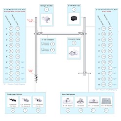 H-Frame Parts Diagram Gripper Post Cap-2 Pack